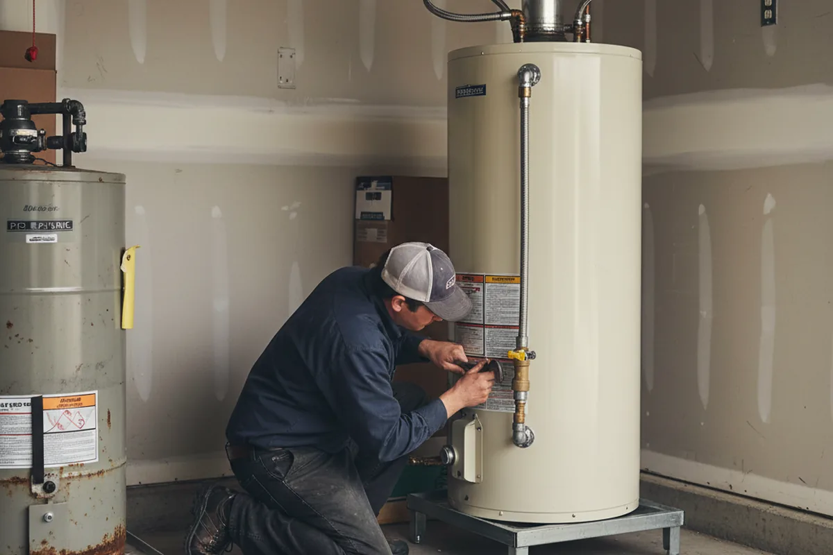 Water heater and shutoff valve replacement in Township Of Washington