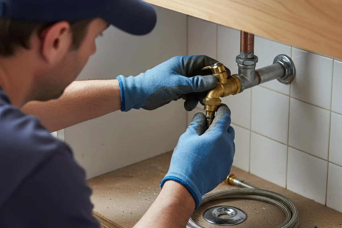 Shutoff valve and fitting work during Faucet and Fixture Repair in Township Of Washington